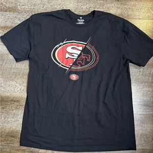 Fanatics Black and Red Graphic Tee